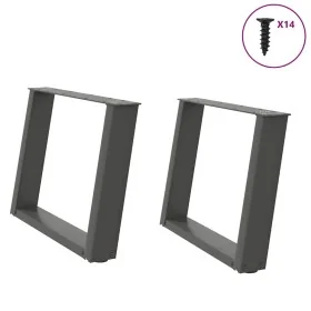 Patas para mesa de centro en forma de U 2 uds antracita acero by , Table legs - Ref: Foro24-4012770, Price: 74,08 €, Discount: %