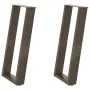 Patas mesa consola forma U 2 uds acero natural 28x(72-73) cm by , Table legs - Ref: Foro24-4012779, Price: 67,28 €, Discount: %
