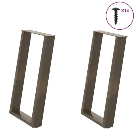 Patas para mesa comedor forma U 2uds acero natural 50x(72-73)cm von , Tischbeine - Ref: Foro24-4012787, Preis: 82,97 €, Rabat...