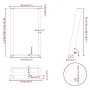 Patas para mesa comedor forma U 2uds acero natural 50x(72-73)cm von , Tischbeine - Ref: Foro24-4012787, Preis: 82,97 €, Rabat...