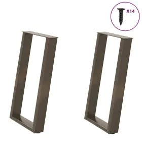 Patas para mesa comedor forma U 2uds acero natural 60x(72-73)cm von , Tischbeine - Ref: Foro24-4012791, Preis: 86,88 €, Rabat...