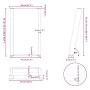 Patas para mesa comedor forma U 2uds acero natural 60x(72-73)cm de , Patas para mesas - Ref: Foro24-4012791, Precio: 86,88 €,...