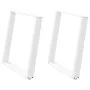 Patas para mesa de comedor en forma de U 2 uds acero blanco by , Table legs - Ref: Foro24-4012793, Price: 93,01 €, Discount: %