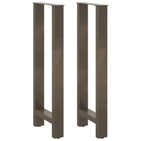 Patas para mesa de centro de acero natural 2 uds 50x(100-101)cm de , Patas para mesas - Ref: Foro24-4013343, Precio: 95,41 €,...