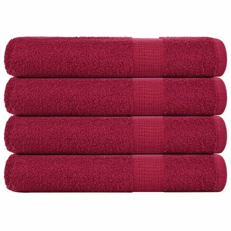 Toallas de sauna 4 uds 100% algodón burdeos 80x200 cm 360 gsm de , Toallas - Ref: Foro24-136744, Precio: 48,40 €, Descuento: %
