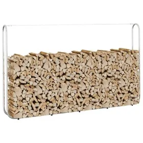 Leñero acero galvanizado 250x25x150 cm by , Firewood bags and holders - Ref: Foro24-4100706, Price: 32,84 €, Discount: %