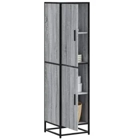 Aparador alto madera ingeniería metal gris sonoma 35,5x35x13 cm by , Sideboards - Ref: Foro24-849057, Price: 94,03 €, Discoun...
