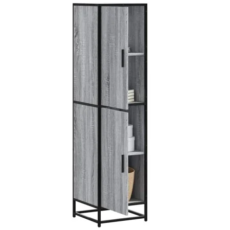 Aparador alto madera ingeniería metal gris sonoma 35,5x35x13 cm de , Aparadores - Ref: Foro24-849057, Precio: 94,13 €, Descue...