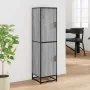 Aparador alto madera ingeniería metal gris sonoma 35,5x35x13 cm de , Aparadores - Ref: Foro24-849057, Precio: 94,13 €, Descue...