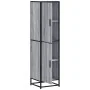 Aparador alto madera ingeniería metal gris sonoma 35,5x35x13 cm de , Aparadores - Ref: Foro24-849057, Precio: 94,13 €, Descue...