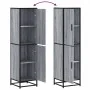 Aparador alto madera ingeniería metal gris sonoma 35,5x35x13 cm de , Aparadores - Ref: Foro24-849057, Precio: 94,13 €, Descue...