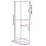 Aparador alto madera ingeniería metal gris sonoma 35,5x35x13 cm de , Aparadores - Ref: Foro24-849057, Precio: 94,13 €, Descue...