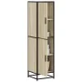 Aparador alto madera de ingeniería y metal 35,5x35x139 cm de , Aparadores - Ref: Foro24-849055, Precio: 94,42 €, Descuento: %