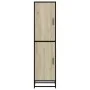 Aparador alto madera de ingeniería y metal 35,5x35x139 cm de , Aparadores - Ref: Foro24-849055, Precio: 94,42 €, Descuento: %
