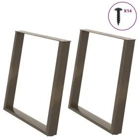 Patas para mesa comedor forma U 2uds acero natural 90x(72-73)cm by , Table legs - Ref: Foro24-4012803, Price: 102,75 €, Disco...