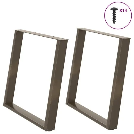 Patas para mesa comedor forma U 2uds acero natural 90x(72-73)cm von , Tischbeine - Ref: Foro24-4012803, Preis: 102,75 €, Raba...