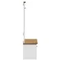 Mueble de entrada con ganchos BODO blanco y marrón 50x40x157 cm by , Benches for halls and storage - Ref: Foro24-4016873, Pri...