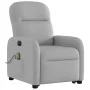 Sillón de masaje eléctrico reclinable elevable tela gris nube by , Armchairs - Ref: Foro24-3303011, Price: 336,67 €, Discount: %