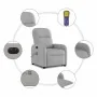 Sillón de masaje eléctrico reclinable elevable tela gris nube by , Armchairs - Ref: Foro24-3303011, Price: 336,67 €, Discount: %