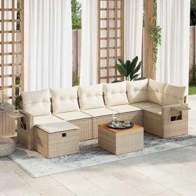 Set de sofás de jardín y cojines 8 piezas ratán sintético beige by , Garden sets - Ref: Foro24-3325824, Price: 560,63 €, Disc...