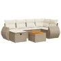 Set sofás de jardín 7 piezas y cojines ratán sintético beige de , Conjuntos de jardín - Ref: Foro24-3325845, Precio: 533,21 €...