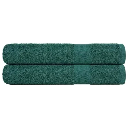 Toallas de sauna 2 uds 100% algodón verde 80x200 cm 360 gsm de , Toallas - Ref: Foro24-136863, Precio: 35,10 €, Descuento: %