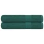 Toallas de sauna 2 uds 100% algodón verde 80x200 cm 360 gsm de , Toallas - Ref: Foro24-136863, Precio: 35,10 €, Descuento: %