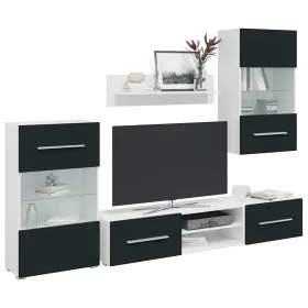 Muebles para TV 5 piezas con iluminación LED índigo mate von , TV-Möbel - Ref: Foro24-3324235, Preis: 478,22 €, Rabatt: %