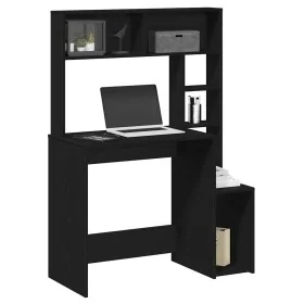 Escritorio con estantes madera contrachapada negro 100x45x140cm von , Schreibtische - Ref: Foro24-860437, Preis: 103,14 €, Ra...