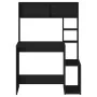 Escritorio con estantes madera contrachapada negro 100x45x140cm de , Escritorios - Ref: Foro24-860437, Precio: 103,14 €, Desc...