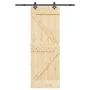 Puerta corredera con herrajes madera maciza de pino 70x210 cm by , Doors - Ref: Foro24-3332628, Price: 178,56 €, Discount: %