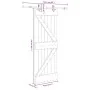 Puerta corredera con herrajes madera maciza de pino 70x210 cm by , Doors - Ref: Foro24-3332628, Price: 178,56 €, Discount: %