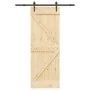 Puerta corredera con herrajes madera maciza de pino 70x210 cm de , Puertas - Ref: Foro24-3332640, Precio: 180,42 €, Descuento: %