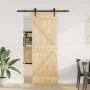 Puerta corredera con herrajes madera maciza de pino 70x210 cm de , Puertas - Ref: Foro24-3332640, Precio: 180,42 €, Descuento: %