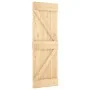 Puerta corredera con herrajes madera maciza de pino 70x210 cm de , Puertas - Ref: Foro24-3332640, Precio: 180,42 €, Descuento: %