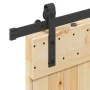 Puerta corredera con herrajes madera maciza de pino 85x210 cm de , Puertas - Ref: Foro24-3332654, Precio: 169,75 €, Descuento: %