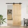 Puerta corredera con herrajes madera maciza de pino 80x210 cm de , Puertas - Ref: Foro24-3332677, Precio: 168,87 €, Descuento: %