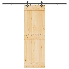 Puerta corredera con herrajes madera maciza de pino 70x210 cm by , Doors - Ref: Foro24-3332682, Price: 180,94 €, Discount: %
