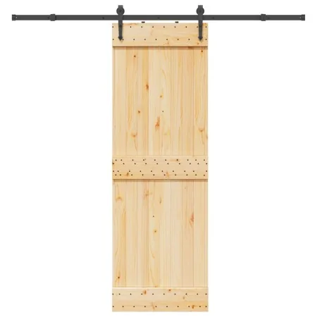 Puerta corredera con herrajes madera maciza de pino 70x210 cm by , Doors - Ref: Foro24-3332694, Price: 179,19 €, Discount: %