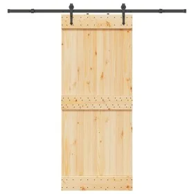 Puerta corredera con herrajes madera maciza de pino 85x210 cm von , Türen - Ref: Foro24-3332696, Preis: 178,67 €, Rabatt: %