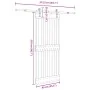 Puerta corredera con herrajes madera maciza de pino 85x210 cm de , Puertas - Ref: Foro24-3332696, Precio: 179,18 €, Descuento: %