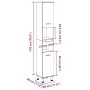 Armario de baño contrachapada gris hormigón 30x30x179 cm von , Badezimmermöbel - Ref: Foro24-856139, Preis: 74,25 €, Rabatt: %