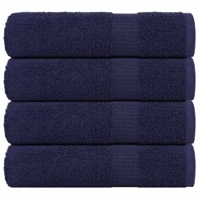 Toallas de ducha 4uds 100% algodón azul marino 70x140cm 360 gsm de , Toallas - Ref: Foro24-136786, Precio: 36,54 €, Descuento: %
