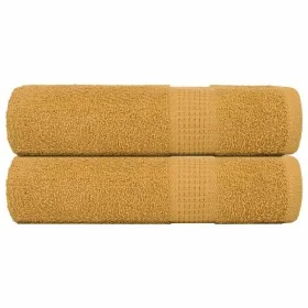 Toallas de ducha 2 uds 100% algodón oro 70x140 cm 360 gsm by , Towels - Ref: Foro24-136809, Price: 21,95 €, Discount: %
