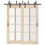 Kit de herrajes para puertas correderas acero negro 200 cm by , Door items - Ref: Foro24-3295722, Price: 132,85 €, Discount: %
