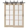 Kit de herrajes para puertas correderas acero negro 200 cm by , Door items - Ref: Foro24-3295734, Price: 124,71 €, Discount: %