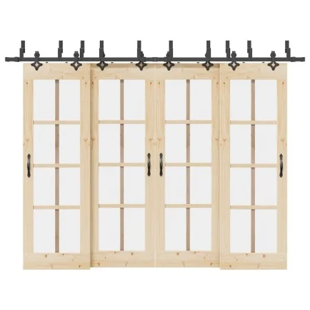 Kit de herrajes para puertas correderas acero negro 305 cm von , Türartikel - Ref: Foro24-3295755, Preis: 260,72 €, Rabatt: %
