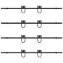 Kit de herrajes para puertas correderas acero negro 366 cm by , Door items - Ref: Foro24-3295757, Price: 197,12 €, Discount: %