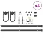 Kit de herrajes para puertas correderas acero negro 366 cm by , Door items - Ref: Foro24-3295757, Price: 197,12 €, Discount: %