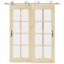 Kit de herrajes para puerta corredera 200 cm acero plateado de , Artículos para puertas - Ref: Foro24-3295760, Precio: 222,39...